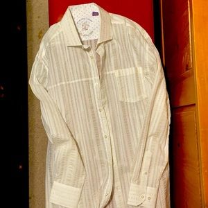 Steven Land white button down dress shirt.